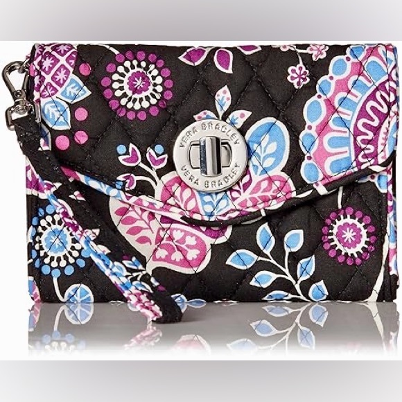 Vera Bradley Handbags - Vera Bradley Alpine Floral Your Turn Lock Wristlet Travel Smartphone RFID Wallet